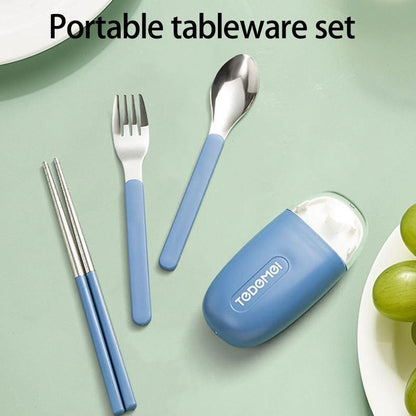 Portable Outdoor Camping Cutlery Set – Chopsticks, Spoon & Fork (2-Piece Kit)