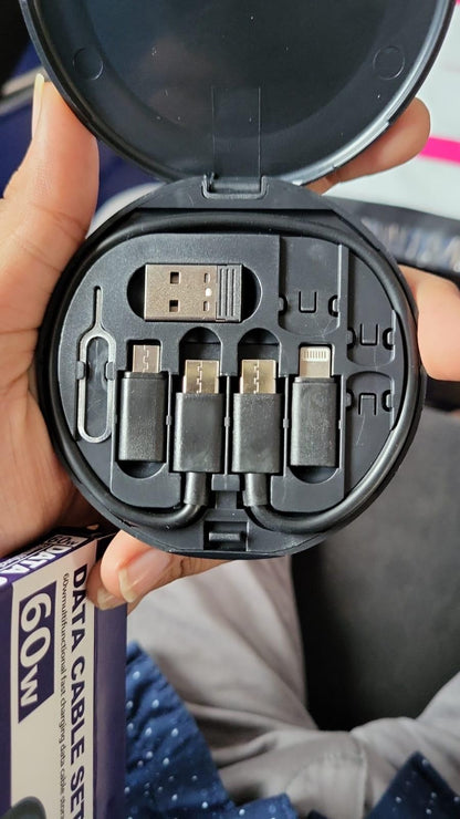 Portable 60W Fast Charging Cable Set for Travel & Daily Use