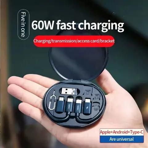 Portable 60W Fast Charging Cable Set for Travel & Daily Use