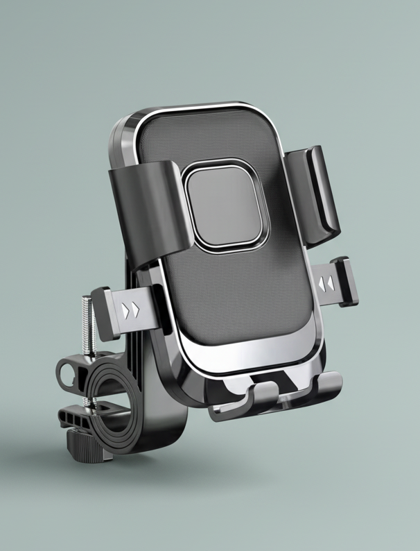 Adjustable Anti-Shake Cycle & Bike Mobile Stand (Waterproof, Universal Fit)