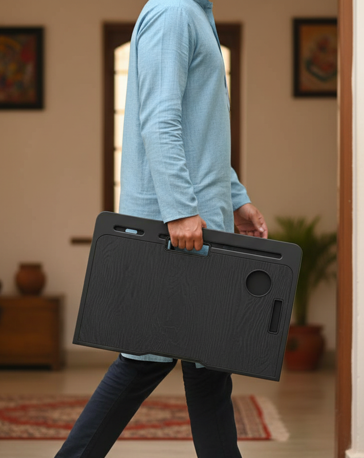 Study Table/Bed Table/Foldable and Portable Wooden/Writing Desk for Office/Home/School