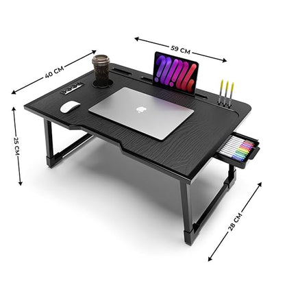 Study Table/Bed Table/Foldable and Portable Wooden/Writing Desk for Office/Home/School