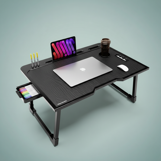 Study Table/Bed Table/Foldable and Portable Wooden/Writing Desk for Office/Home/School